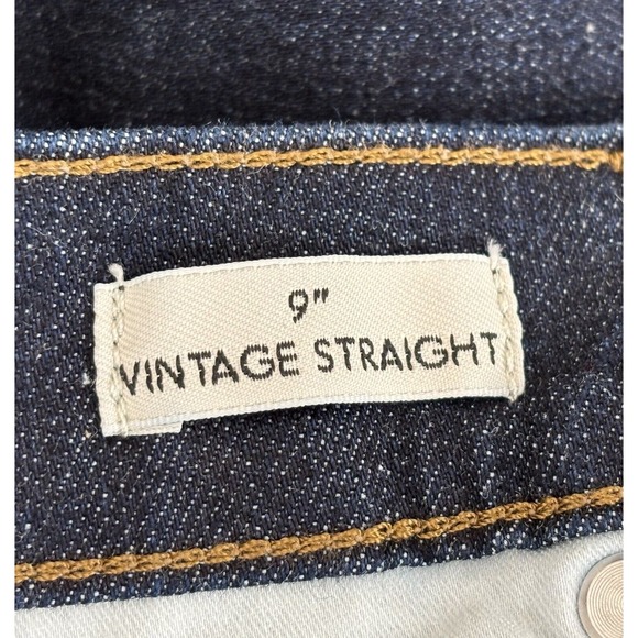 J Crew‎ 9" Vintage Straight Jeans Womens Size 28 Dark Wash Blue Mid Rise Stretch - Picture 8 of 9